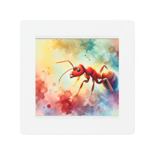 Impresión En Metal Red Headed Ant 310724AREF104 - Watercolor