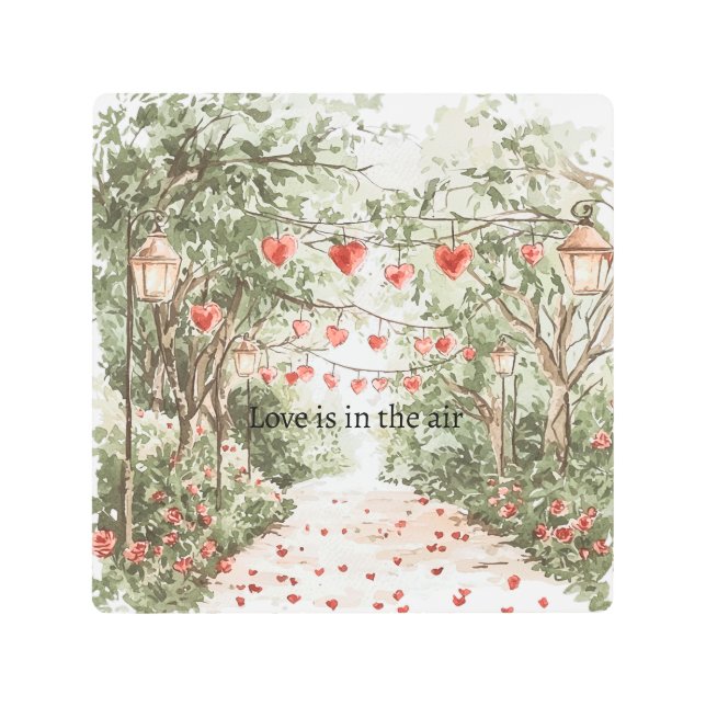 Impresión En Metal Red Hearts Love is in the air (Anverso)