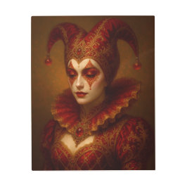 Impresión En Metal Red Venetian Jester Metal Wall Art - Renaissance 