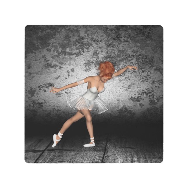 Impresión En Metal Redhead Ballerina Old Dance Floor (Anverso)