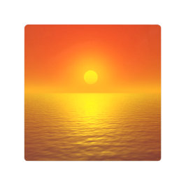 Impresión En Metal Reflexión del atardecer