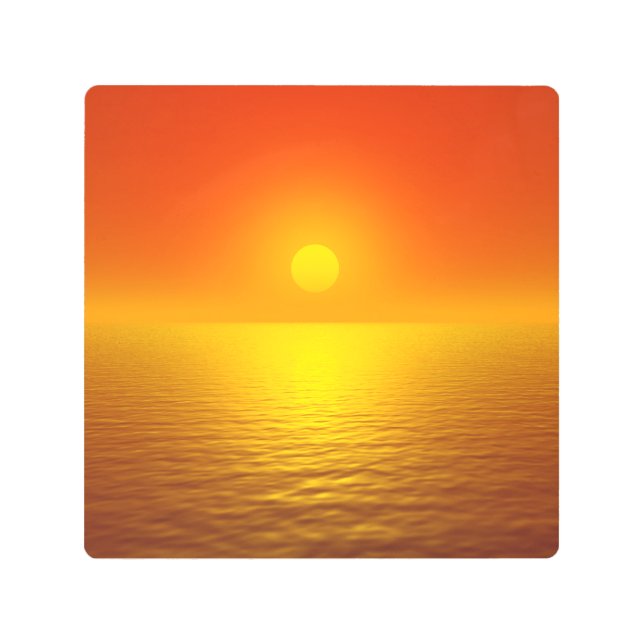 Impresión En Metal Reflexión del atardecer (Anverso)