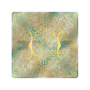 Impresión En Metal Reflexión sobre el árbol de oro