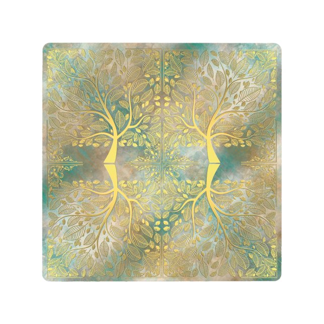 Impresión En Metal Reflexión sobre el árbol de oro (Anverso)