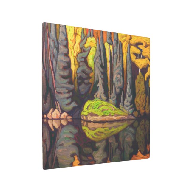 Impresión En Metal Reflexiones, lago de arena, Algoma | Lawren Harris (Angulado)