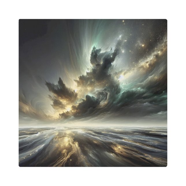 Impresión En Metal Refugio entre estrellas y tormentas (Anverso)