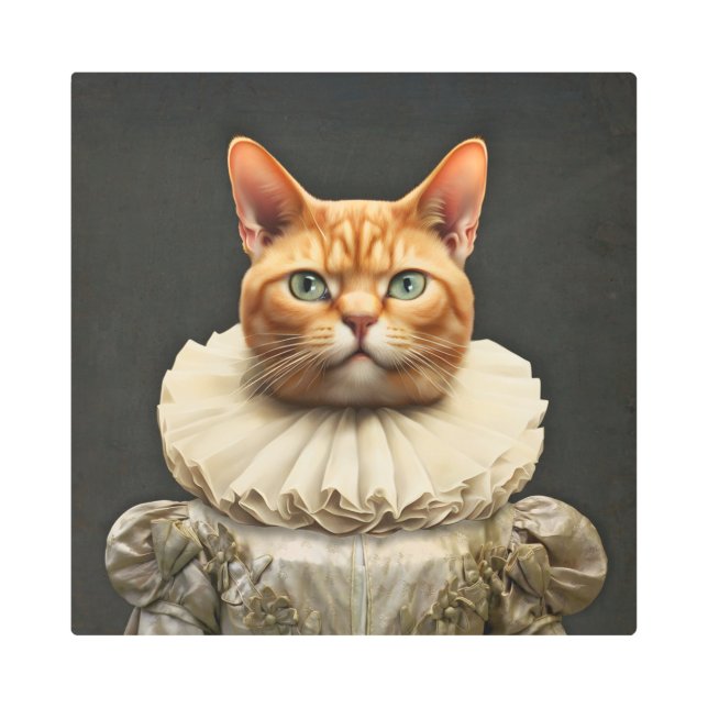 Impresión En Metal Regal Cat (Anverso)