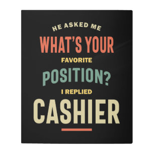 Impresión En Metal Regalo de títulos de trabajo de cajero