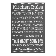 Reglas de la cocina del Rótulo el | de las reglas