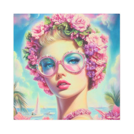 Impresión En Metal Reina del glamour tropical