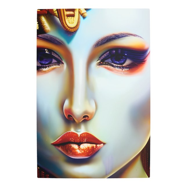 Impresión En Metal Reina dorada de la belleza mística (Anverso)