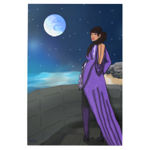 Impresión En Metal Reina en su balcón