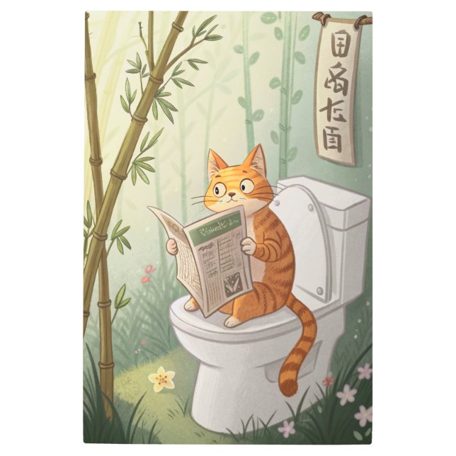 Impresión En Metal Relaxed Cat on the Throne (Anverso)