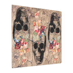 Impresión En Metal Renacimiento - Cránulos que brotan de polvo