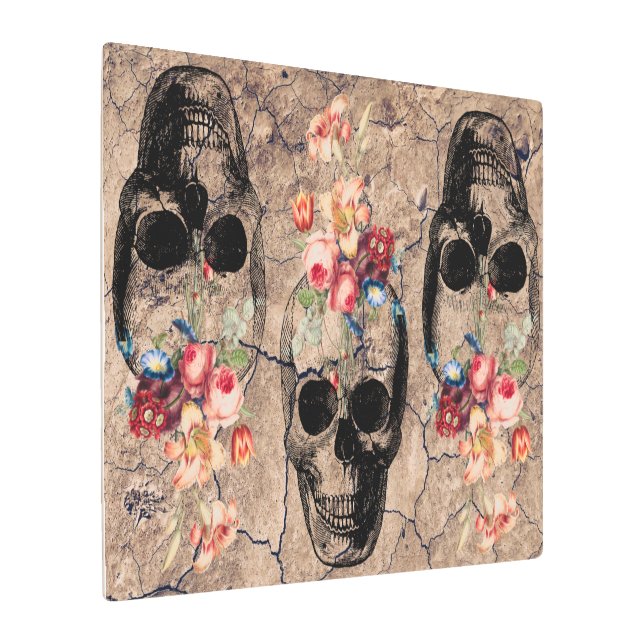 Impresión En Metal Renacimiento - Cránulos que brotan de polvo (Angulado)