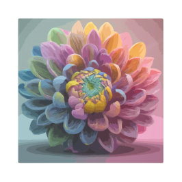 Impresión En Metal Renderación 3D 3D de la radio del Aster Pastel