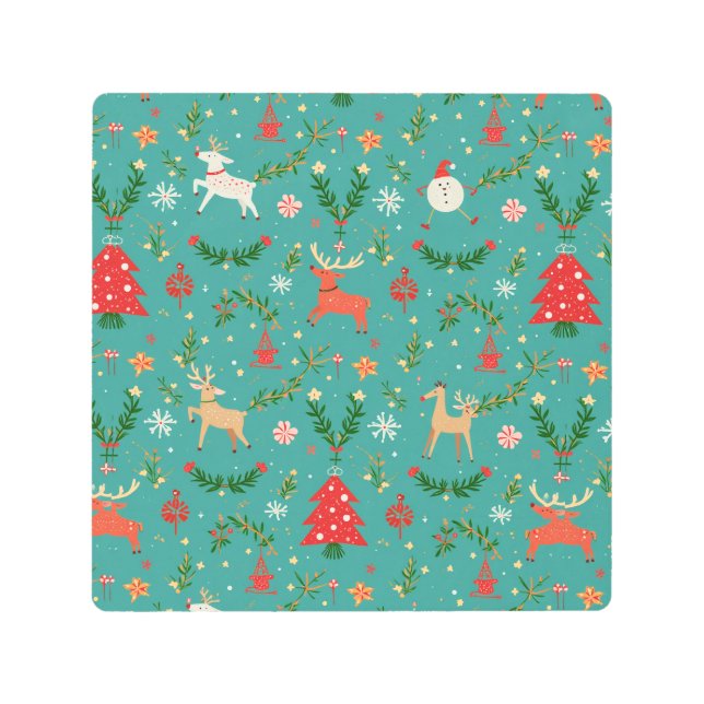 Impresión En Metal Renos festivos (Wonderland) (Anverso)