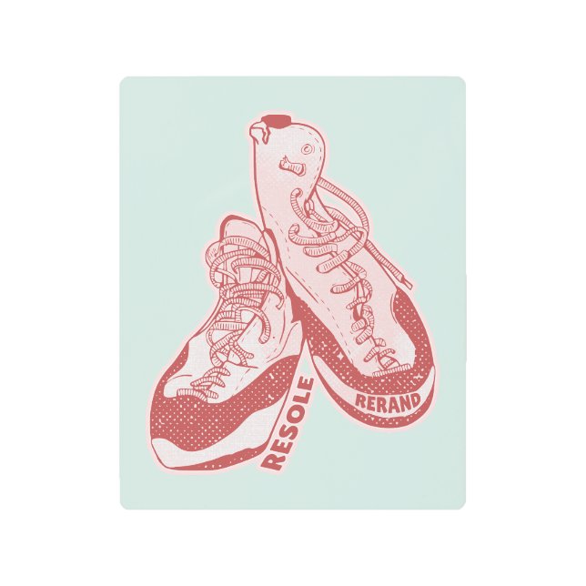 Impresión En Metal Resole de zapatos de escalada de roca (Anverso)