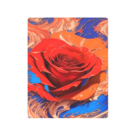 Impresión En Metal Resumen artístico Rosa de mármol