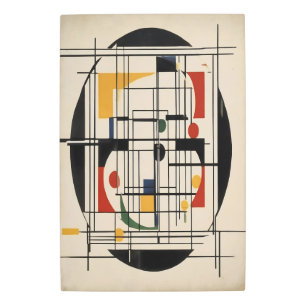 Impresión En Metal Resumen Bauhaus Geométrico Moderno Minimalista