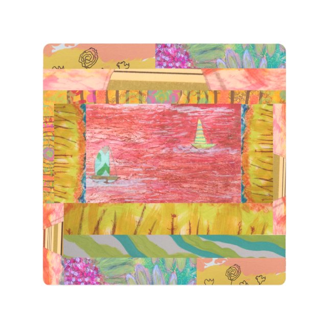 Impresión En Metal Resumen de barco de vela (Anverso)