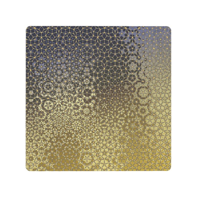 Impresión En Metal Resumen de diseño estético de gradiente dorado de  (Anverso)