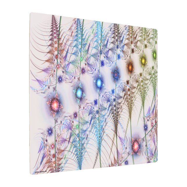 Impresión En Metal Resumen de las flores de Ferns'N (Angulado)