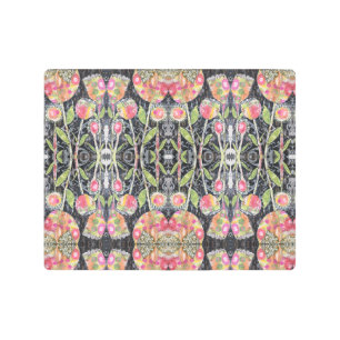 Impresión En Metal Resumen de las Flores de Medios Mixtos