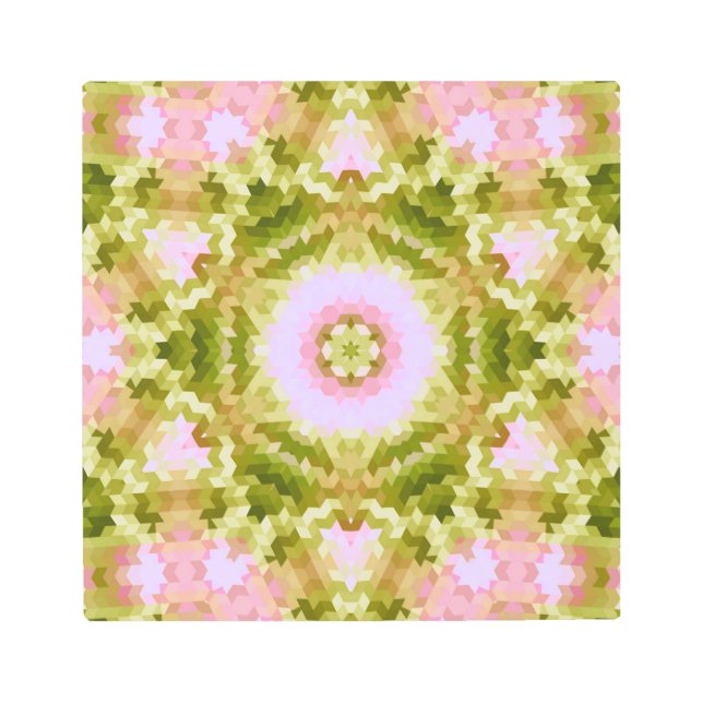 Impresión En Metal Resumen de las formas redondeadas de mandala kalei (Anverso)