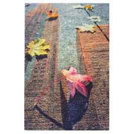 Impresión En Metal Resumen de las hojas caídas