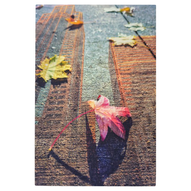 Impresión En Metal Resumen de las hojas caídas (Anverso)