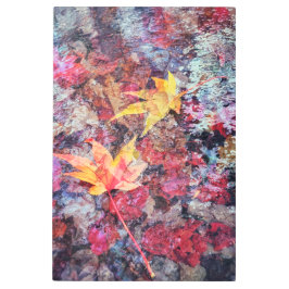 Impresión En Metal Resumen de las hojas caídas