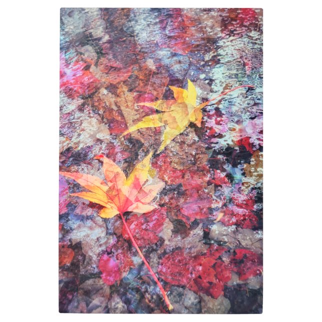 Impresión En Metal Resumen de las hojas caídas (Anverso)