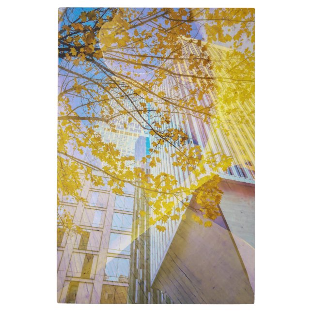 Impresión En Metal Resumen de otoño urbano (Anverso)