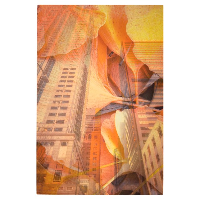 Impresión En Metal Resumen de otoño urbano (Anverso)