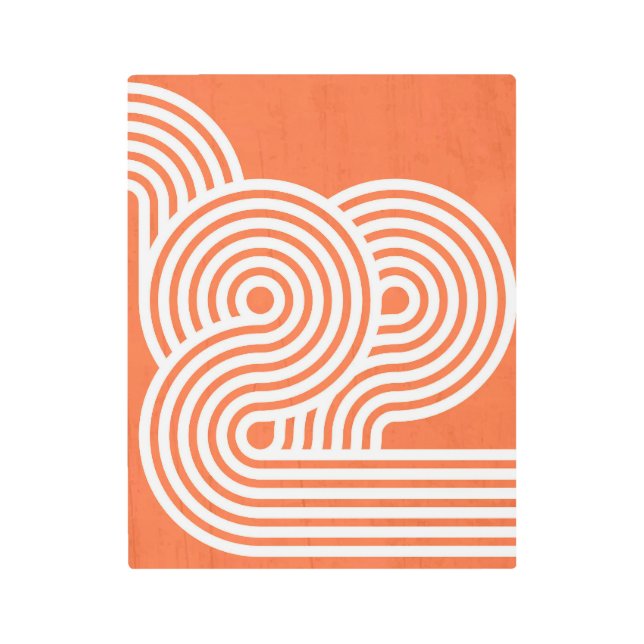 Impresión En Metal Resumen de ritmos vibrantes (Anverso)