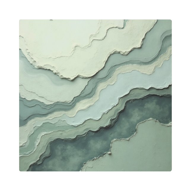 Impresión En Metal Resumen de salvia estratificada - Orgánico moderno (Anverso)