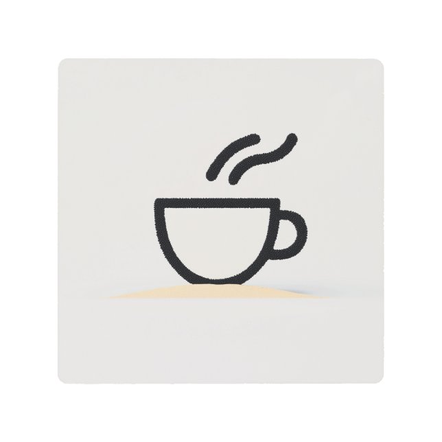 Impresión En Metal Resumen Diseño de la Copa de Café (Anverso)