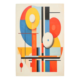 Impresión En Metal Resumen Minimalista de Bauhaus geométrico