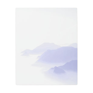 Impresión En Metal Resumen Montañas Paisaje Naturaleza Periwinkle