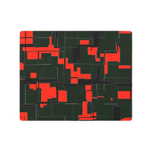 Impresión En Metal Resumen negro rojo del Ejército Profundo