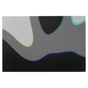 Impresión En Metal Resumen Negro Y Gris Del Artículo 306