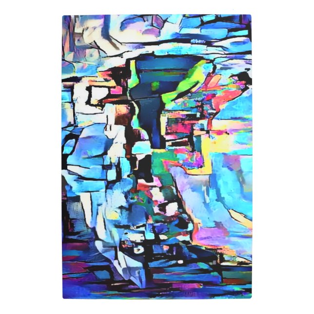 Impresión En Metal Resumen Psicodelia Trippy buenas vibraciones (Anverso)