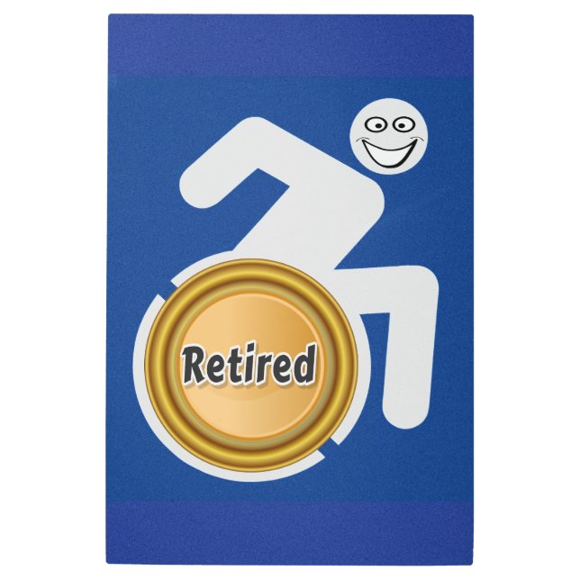 Impresión En Metal Retirado y con discapacidad (Anverso)