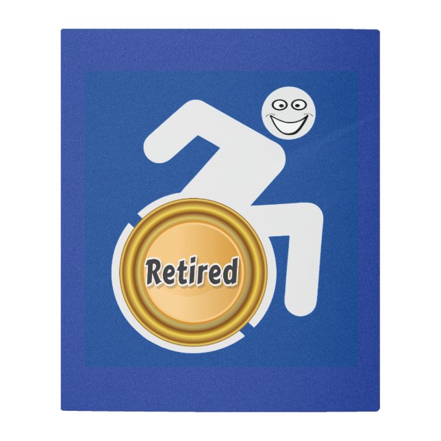 Impresión En Metal Retirado y con discapacidad (Anverso)