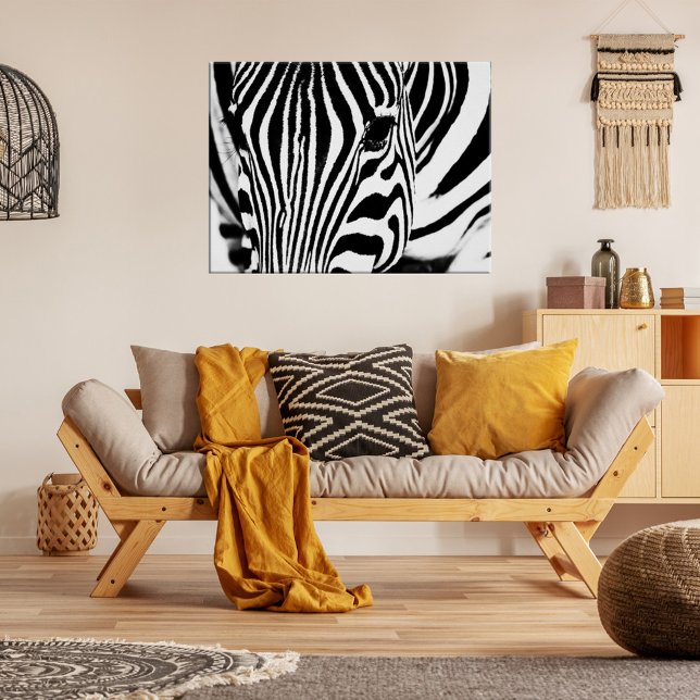 Impresión En Metal Retrato de cebra foto en blanco y negro (Subido por el creador)