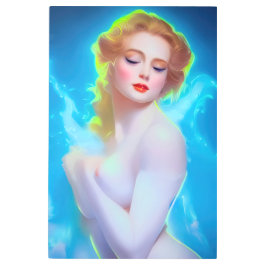 Impresión En Metal Retrato de diosa etérea - Fantasía surrealista