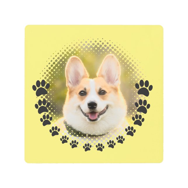 Impresión En Metal Retrato de perro de marco personalizado (Anverso)