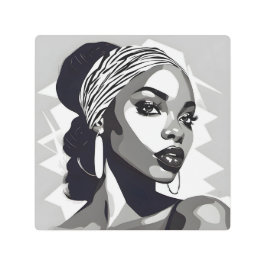 Impresión En Metal Retrato de una mujer negra