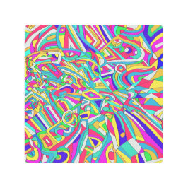 Impresión En Metal Retrato Resumen